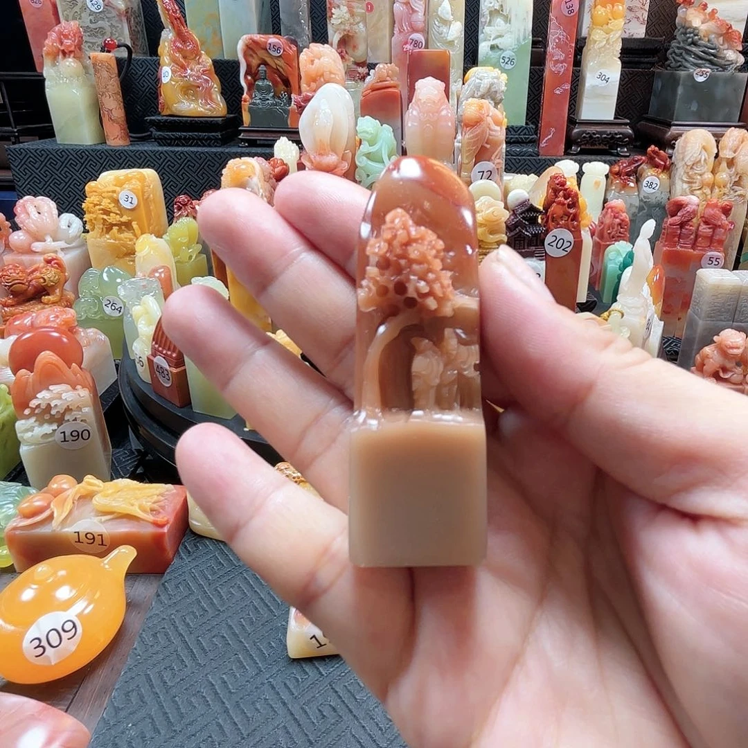 寿山石其他松下访友