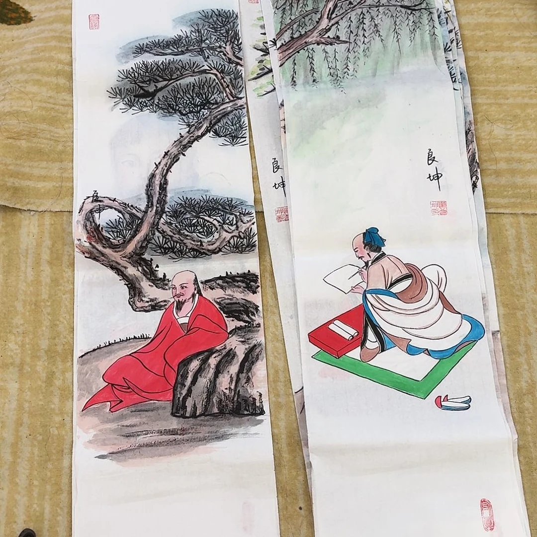 国画100.26手绘两张作品