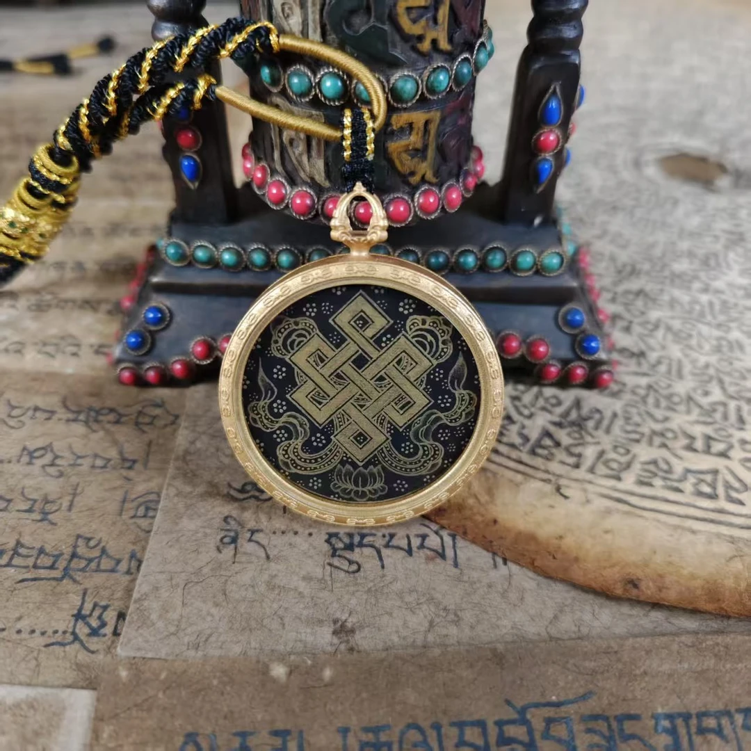 铜吊坠 无相五路CC矿物颜料拉萨直发文玩艺术