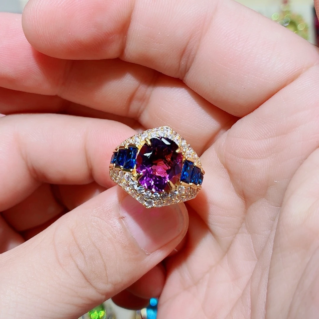 戒指银S925镶嵌水晶