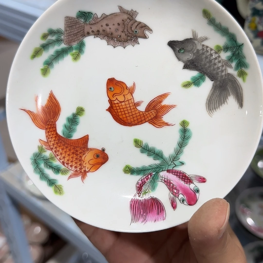 瓷片摆件手绘瓷器全部处理