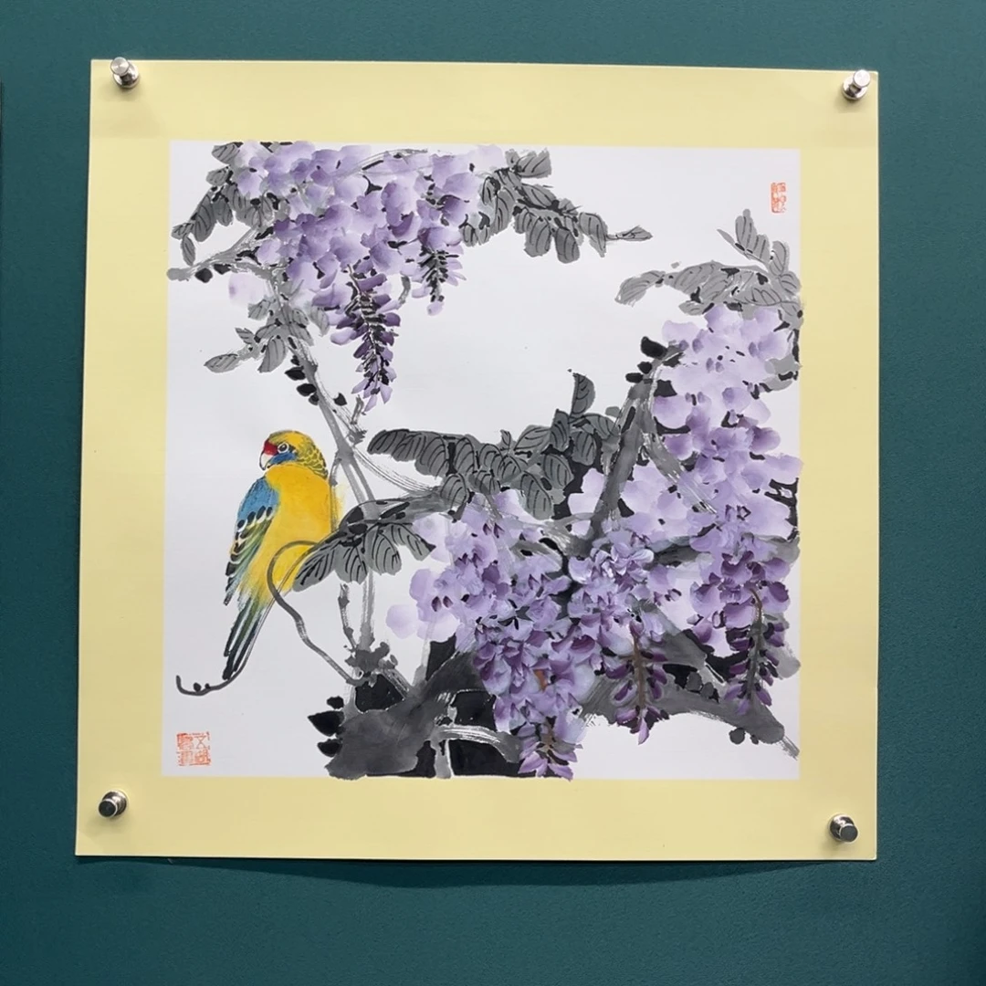 国画艺术家真人手绘