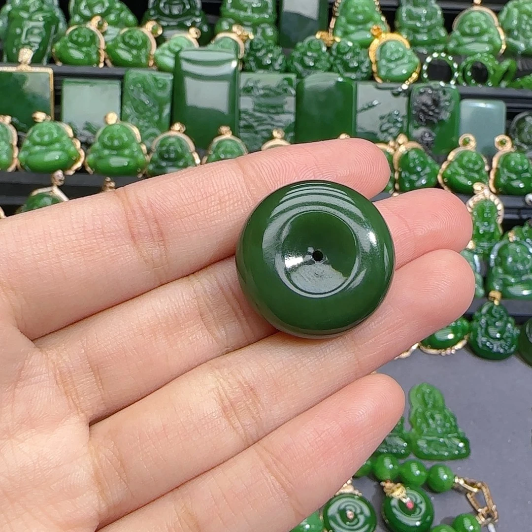 和田玉（碧玉）未镶嵌颈饰编绳