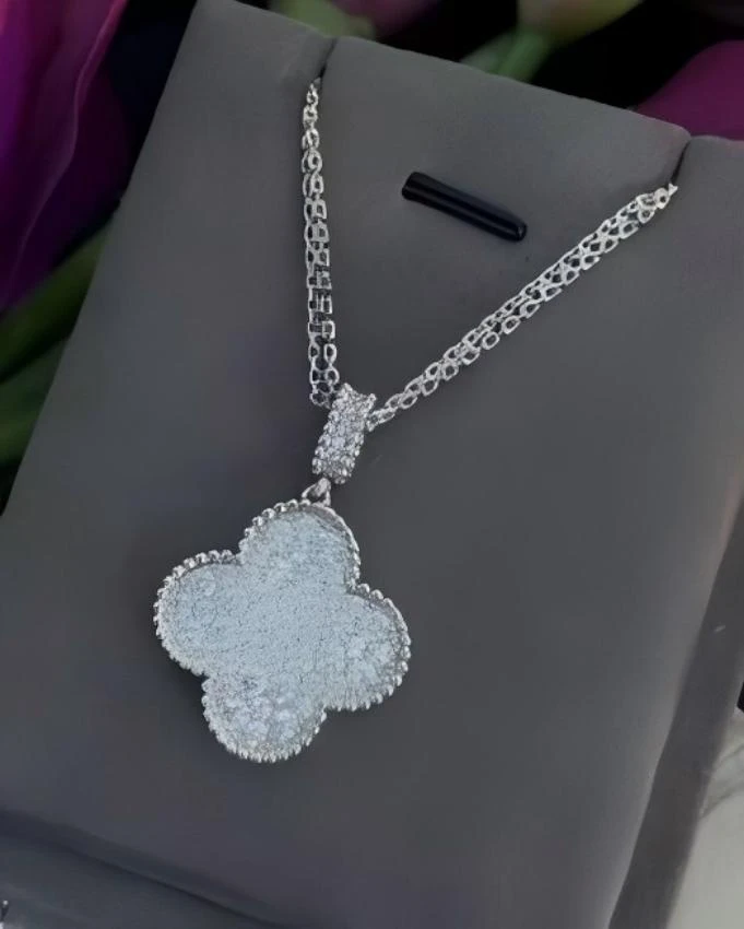 【VC高定珠宝】01699 重金 大号满钻四叶草毛衣链 ZSDZ