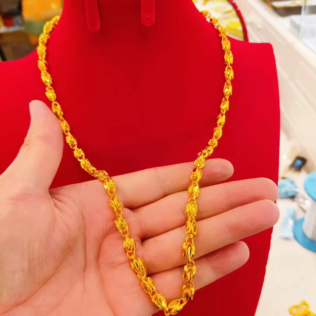 铜合金项链 复古宫廷复古风 رەڭگى ئۆزگەرمەيدىغان زەنجىر