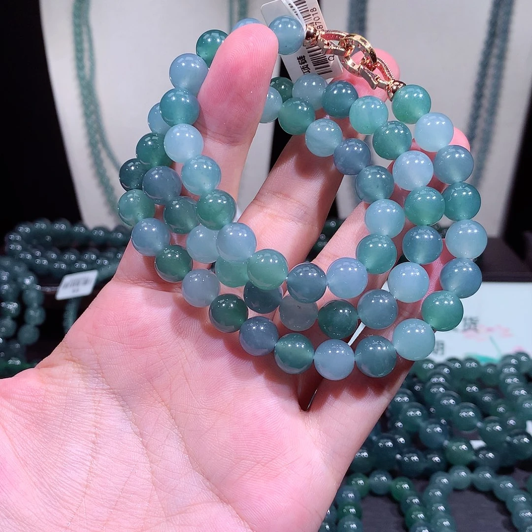 翡翠未镶嵌手链天然a货翡翠项链9.8