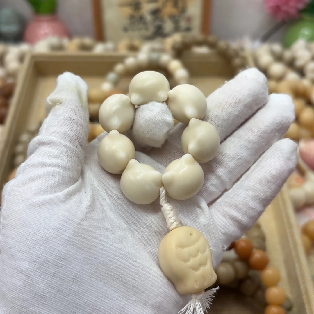 菩提根/象牙果吊坠17干磨牙果猫头手捻福利061