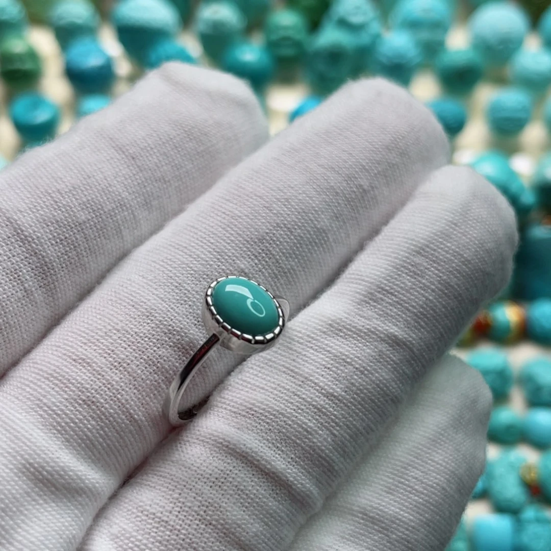 绿松石颈饰银S925镶嵌