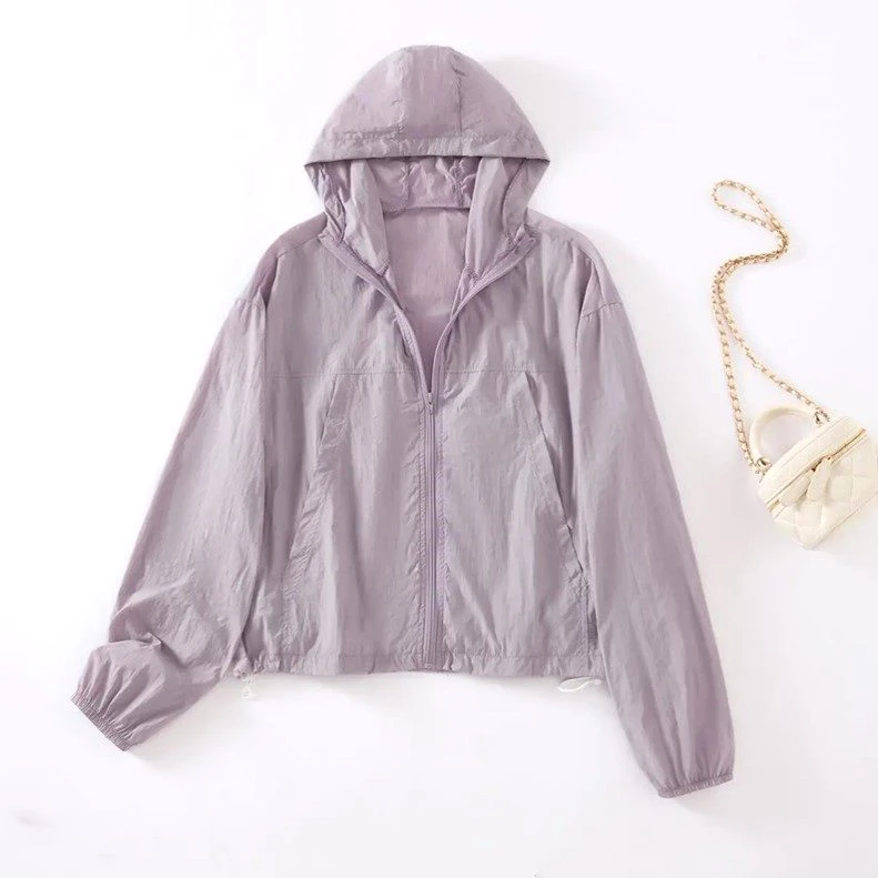 防晒百搭短外套薄款夏季显瘦系带轻薄外套短款防晒