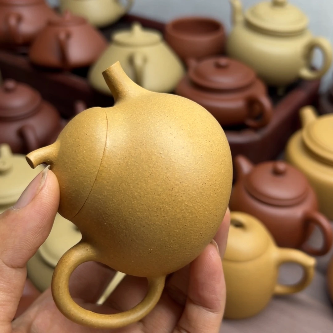 茶壶紫砂至**?茄瓜微瑕120cccc