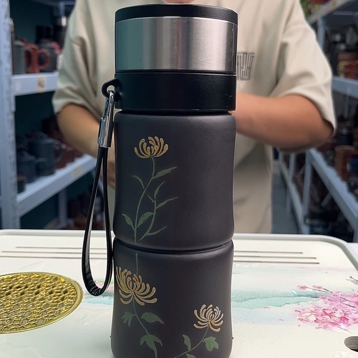 茶杯紫砂紫砂菊花车载杯
