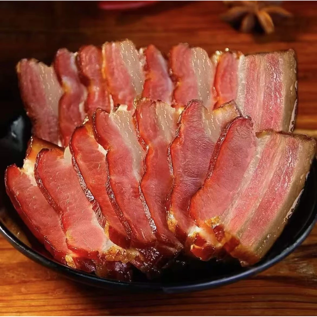 腊肉五花农村柏树丫烟熏腊肉-YH