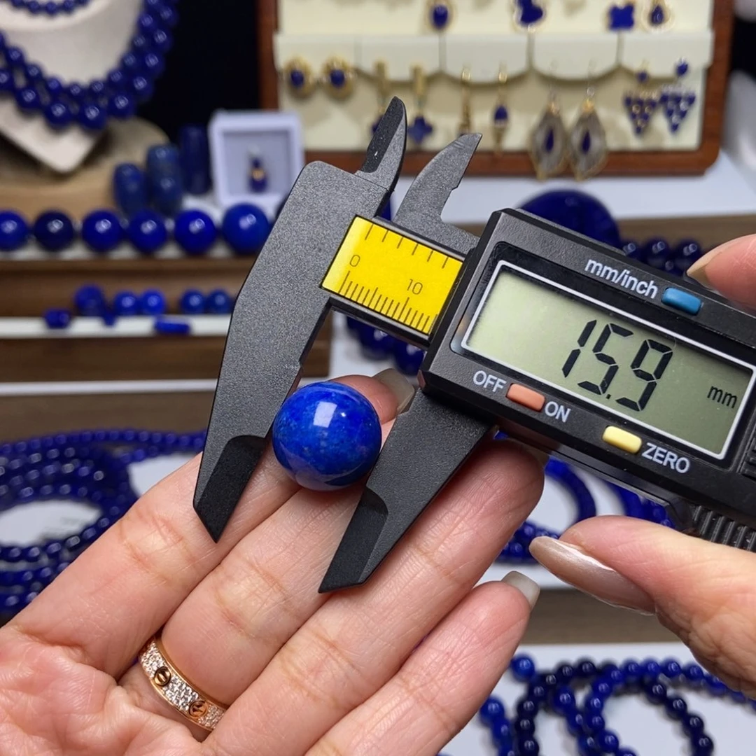 青金石未镶嵌精品单珠