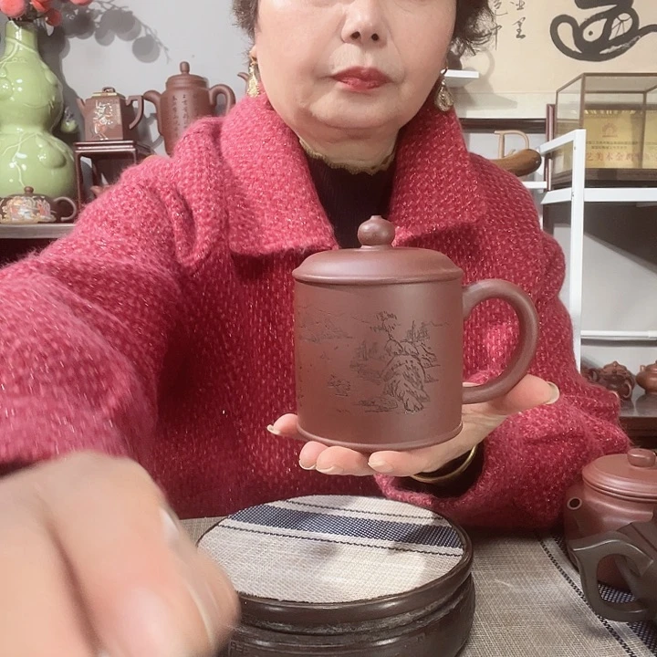 紫泥茶壶原矿紫砂杯