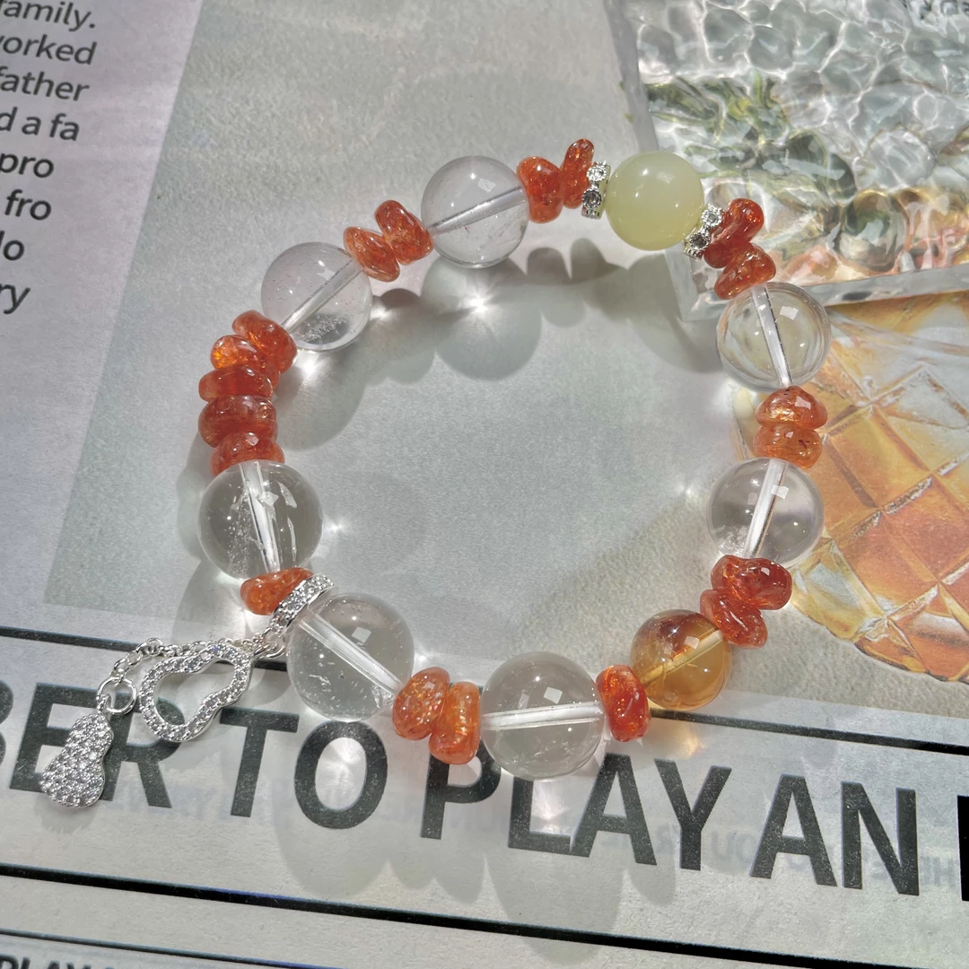 金太阳白水晶黄口手串 KT25090504