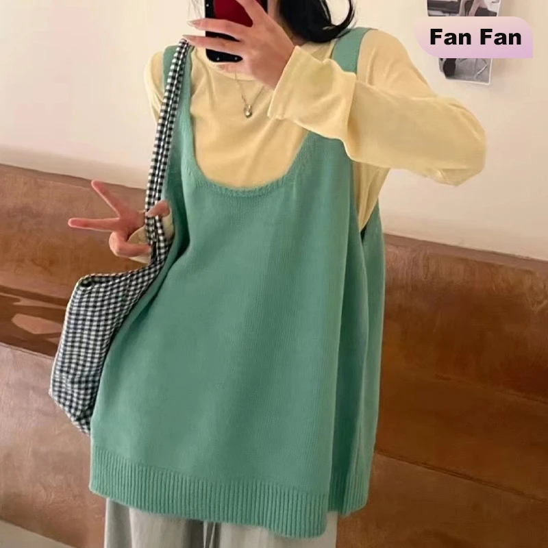 2025新款四季通用潮牌女装外穿撞色时尚秋季叠穿马甲上衣