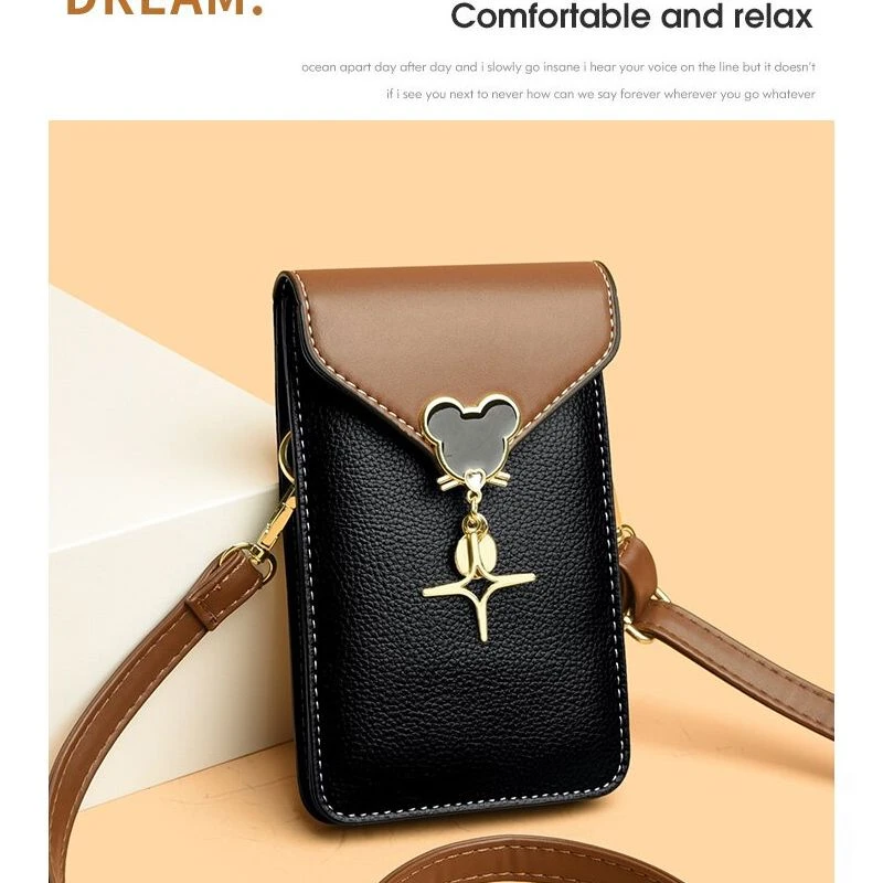 新款时尚简约单肩斜挎包9039黑色