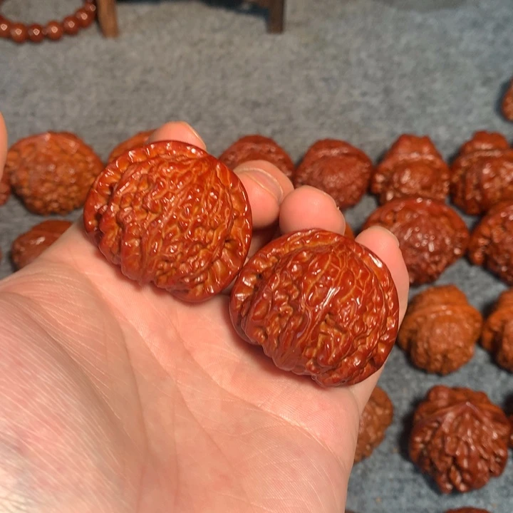 文玩核桃把件欢1白狮子41