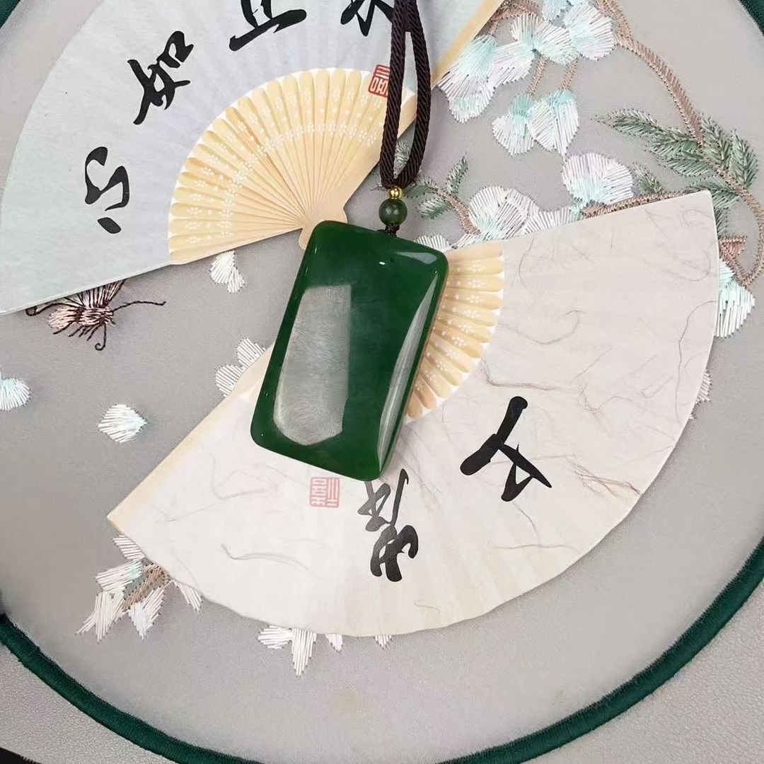 AA和田玉碧玉无事牌吊坠 多样性发货拍一单发一个