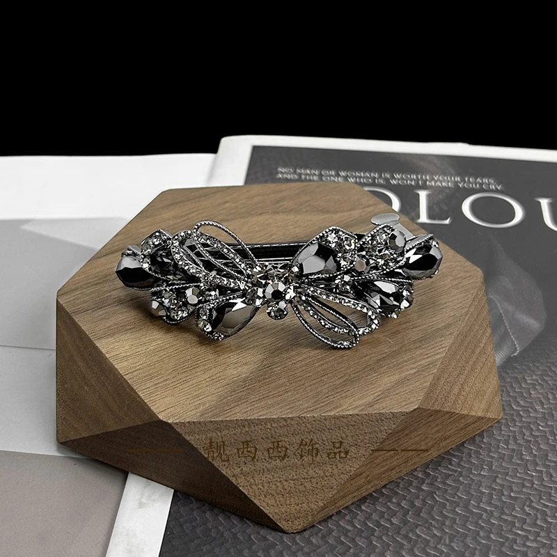 【LXX靓西西】138 轻奢飘带蝴蝶结8厘米大容量弹簧夹横夹