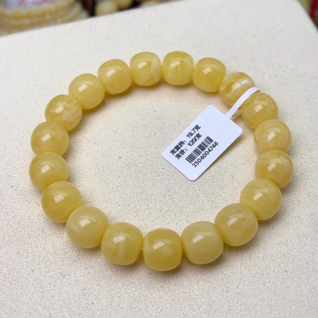 手链蜜蜡未镶嵌12精工高桩老型浓蜡手围18