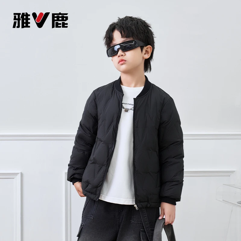 【校服神器】雅鹿25年新款儿童羽绒服内胆中大童亲肤防跑毛羽绒服