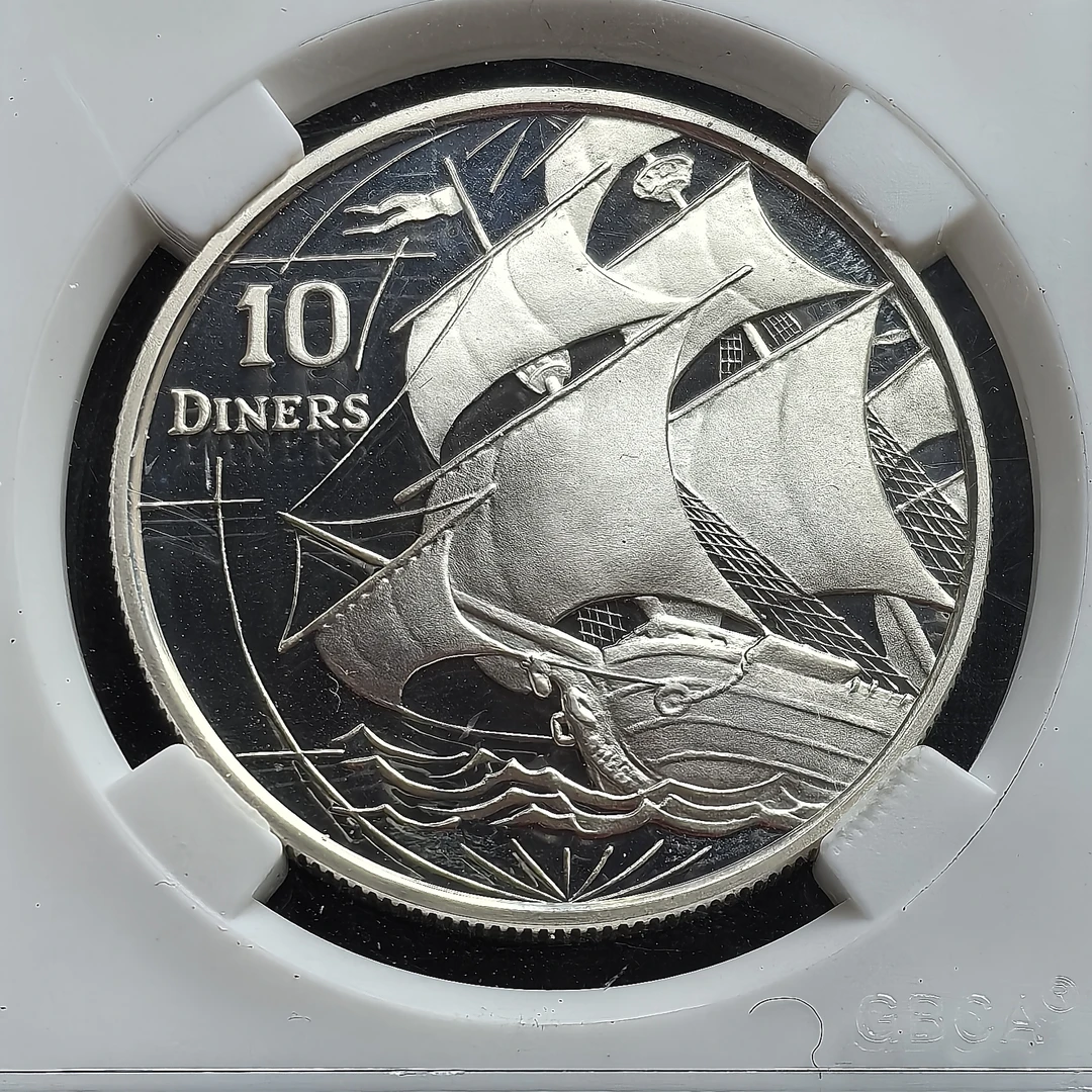 罕见大帆船1996安道迩公国发行精铸高银银币