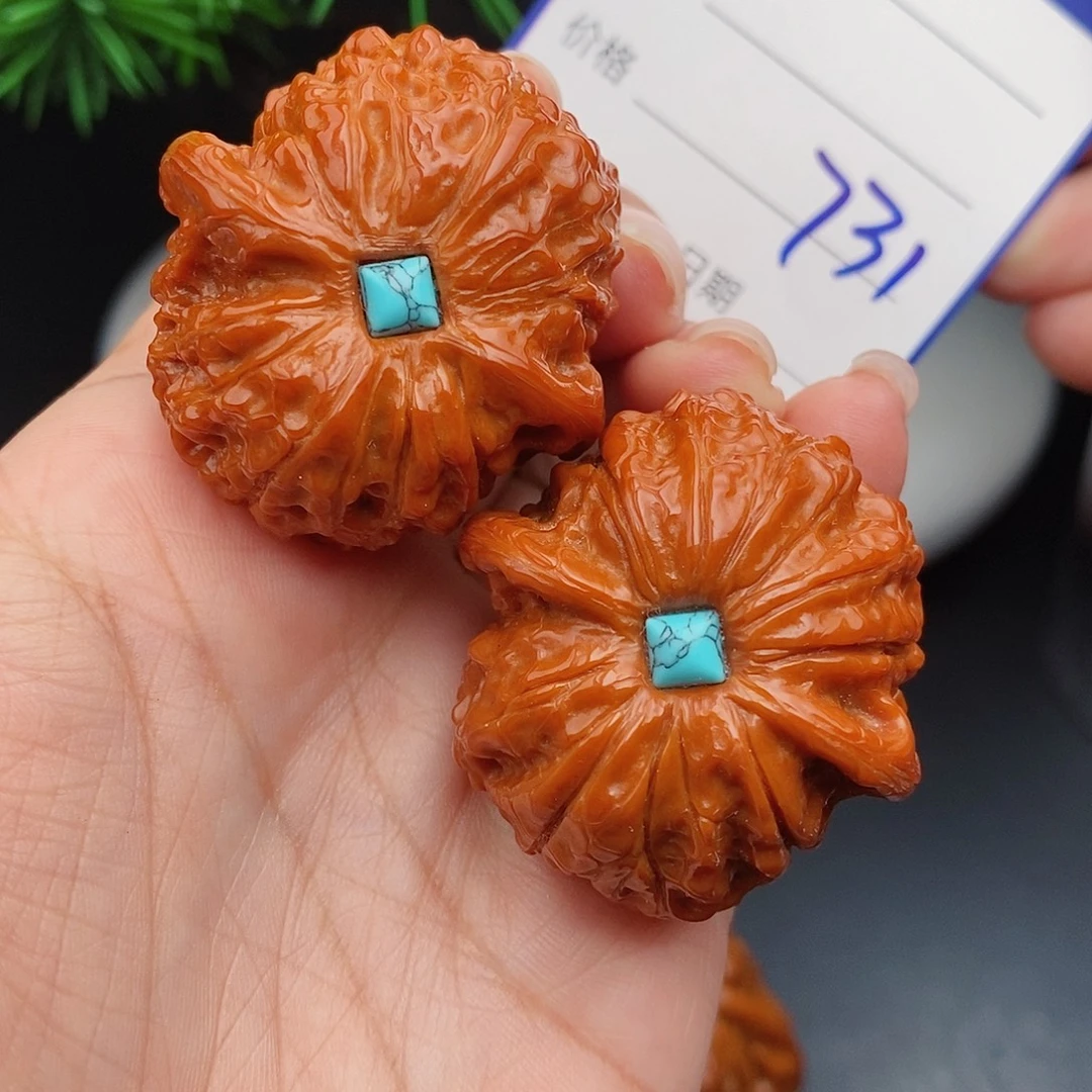 文玩核桃把件39血麒麟731
