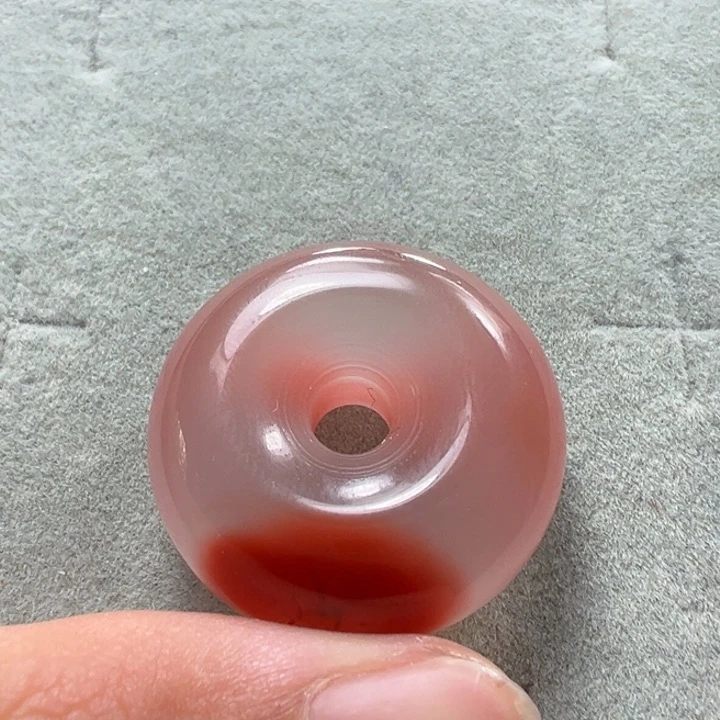 南红玛瑙天然原矿平安扣未镶嵌萱*宝