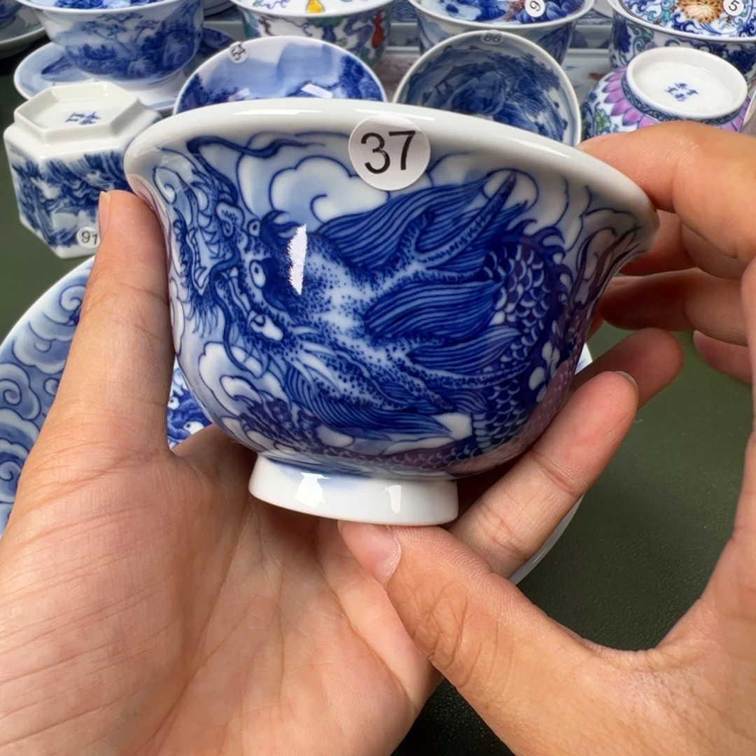 景德镇纯手工纯手绘茶具木木37