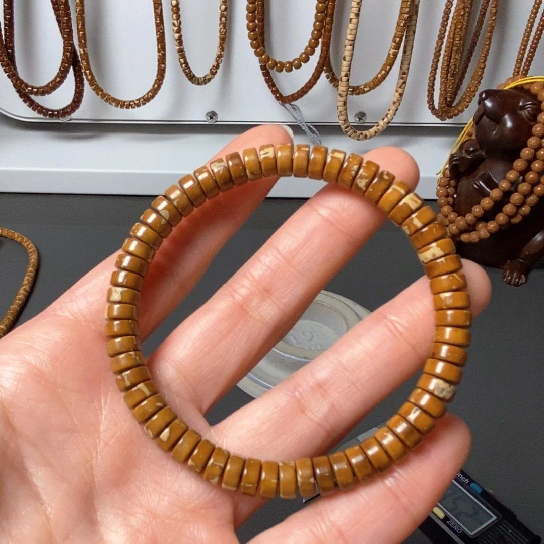 菩提手串/手链紫金鼠瑕疵花皮药片7/3