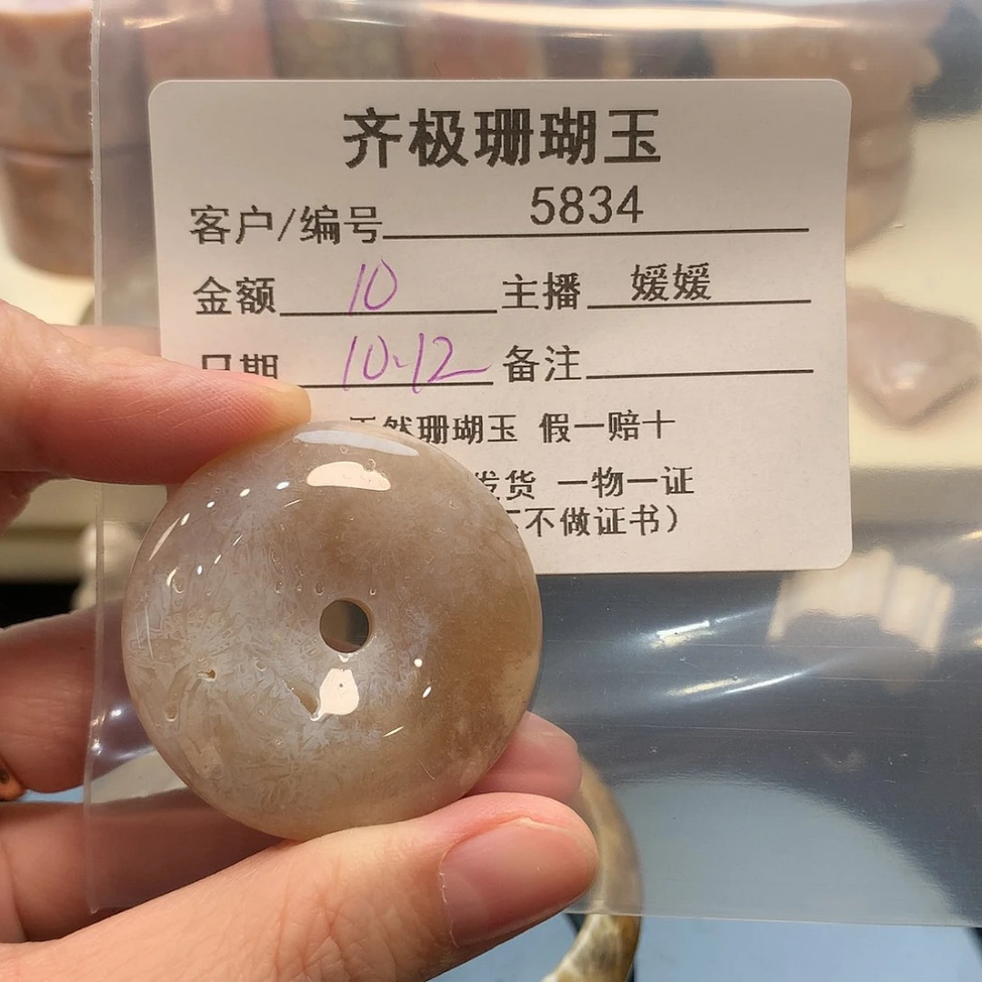 颈饰未镶嵌硅化珊瑚（珊瑚玉）乱****河