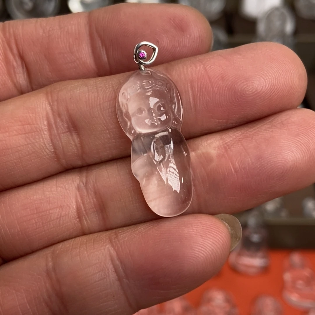 石英质玉银S925镶嵌颈饰