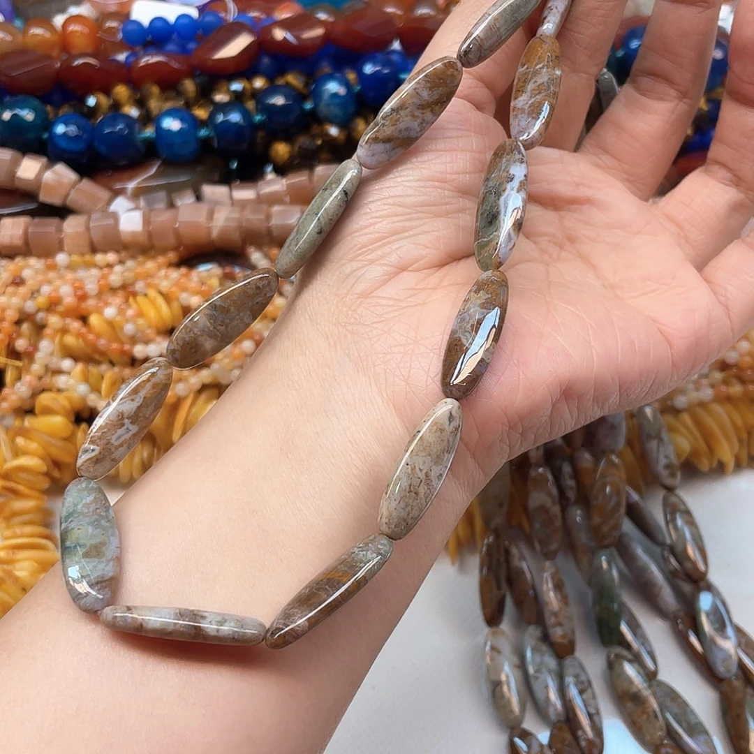 玛瑙/玉髓合金珠宝半成品海洋碧玉美人泪卡10