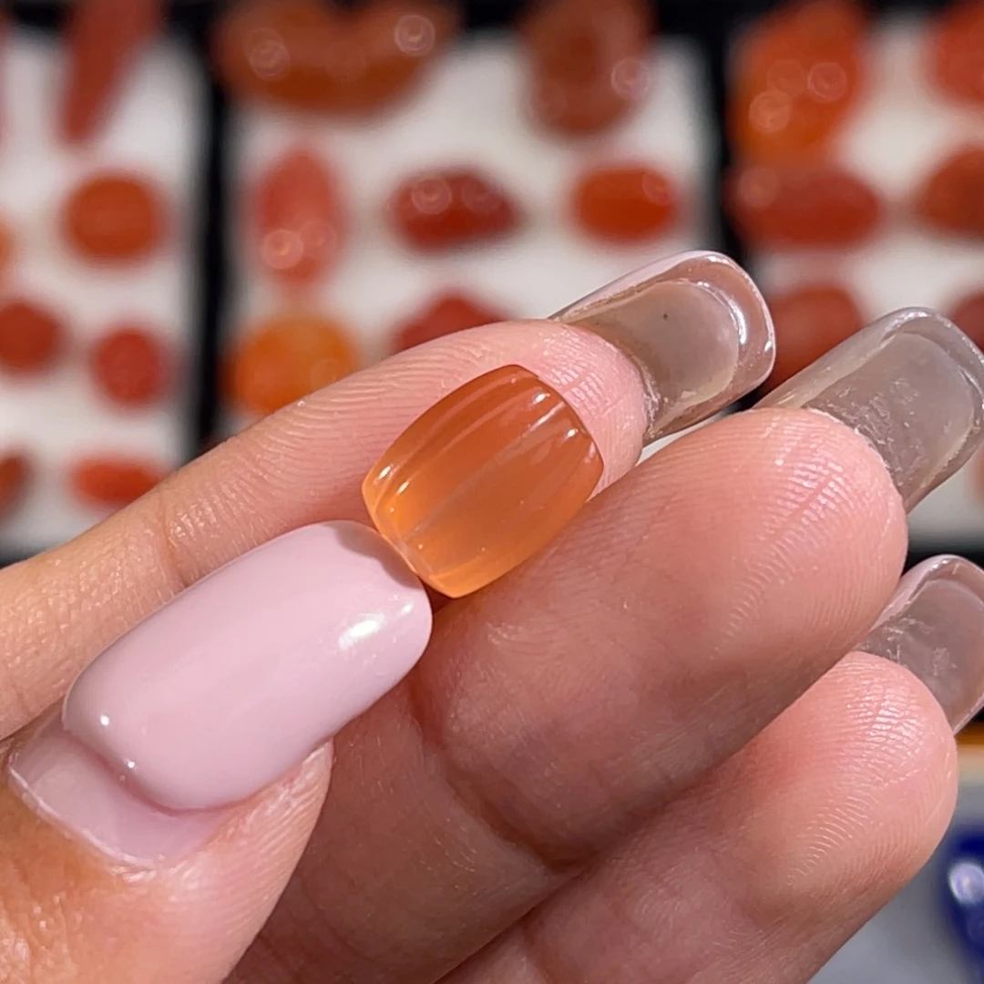 未镶嵌直切瓜珠 7.9x10.2mm不换退南红玛瑙