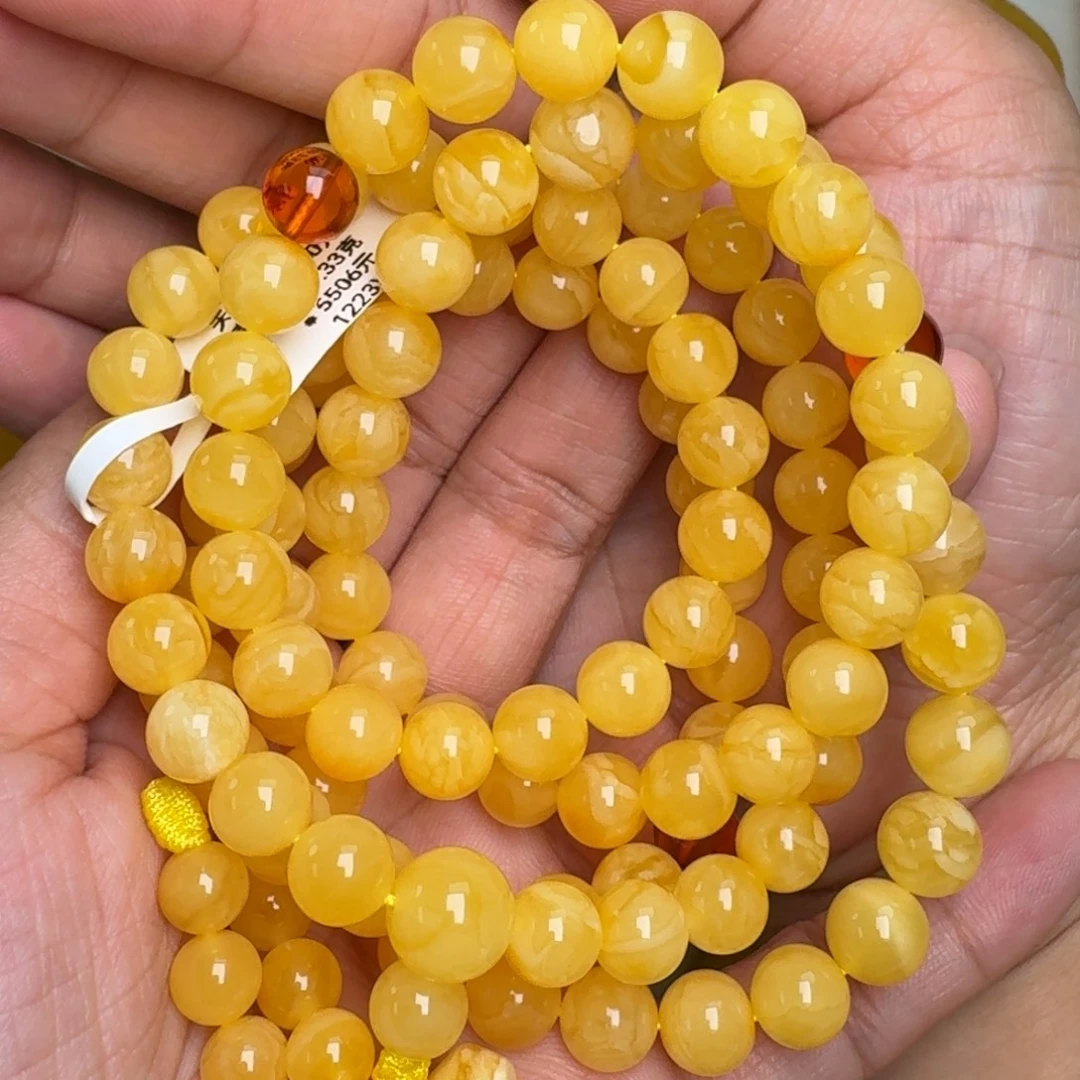 蜜蜡未镶嵌手链无优化无烤色无补胶无覆膜无辐照无煮蜜