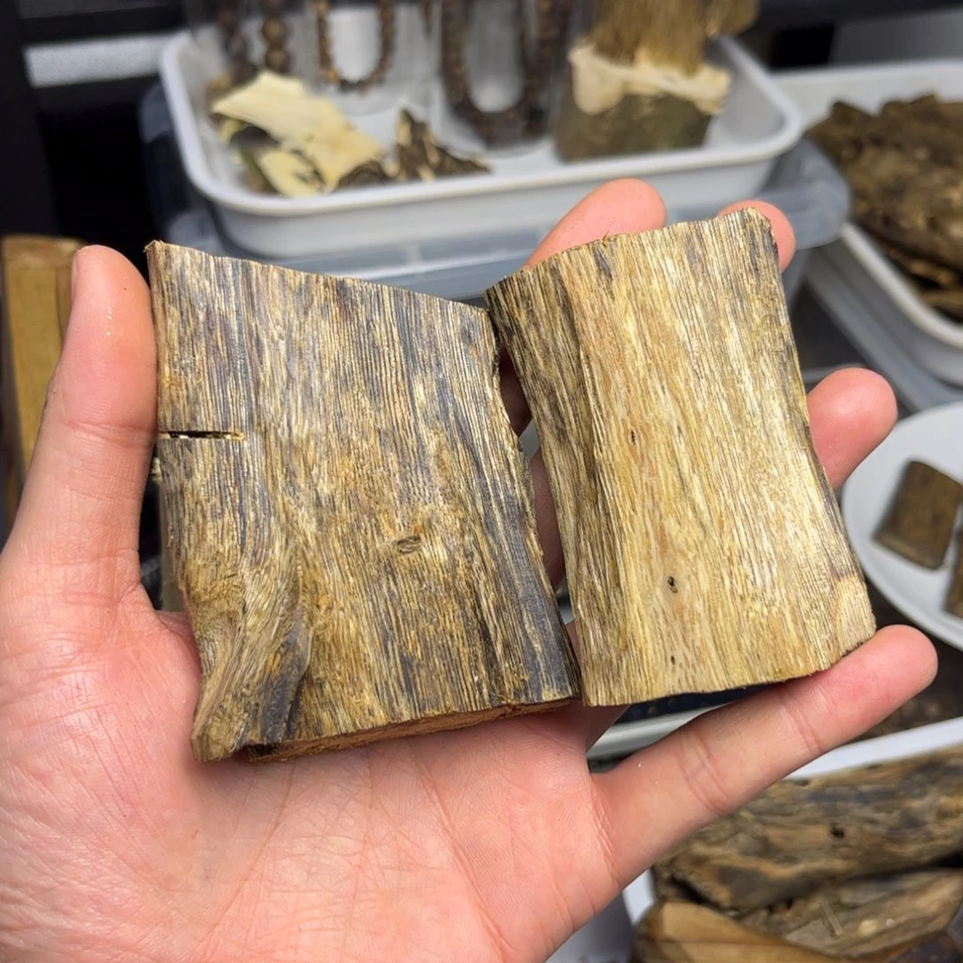 简***单沉香碎屑沉香透顶绿奇楠海南老料100克