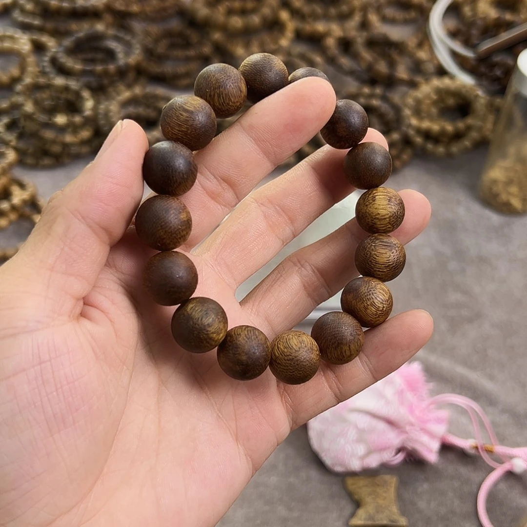 沉香手串s****g沉香白棋1.4mm圆珠单圈多样性发一