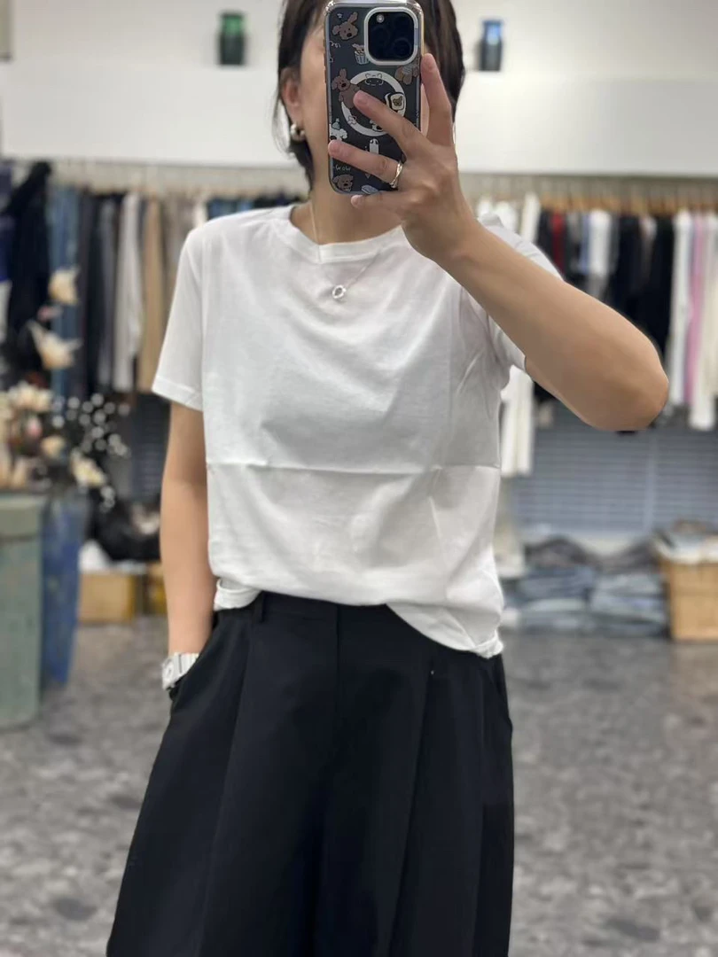 正肩丝光棉必备打底叠穿短袖
