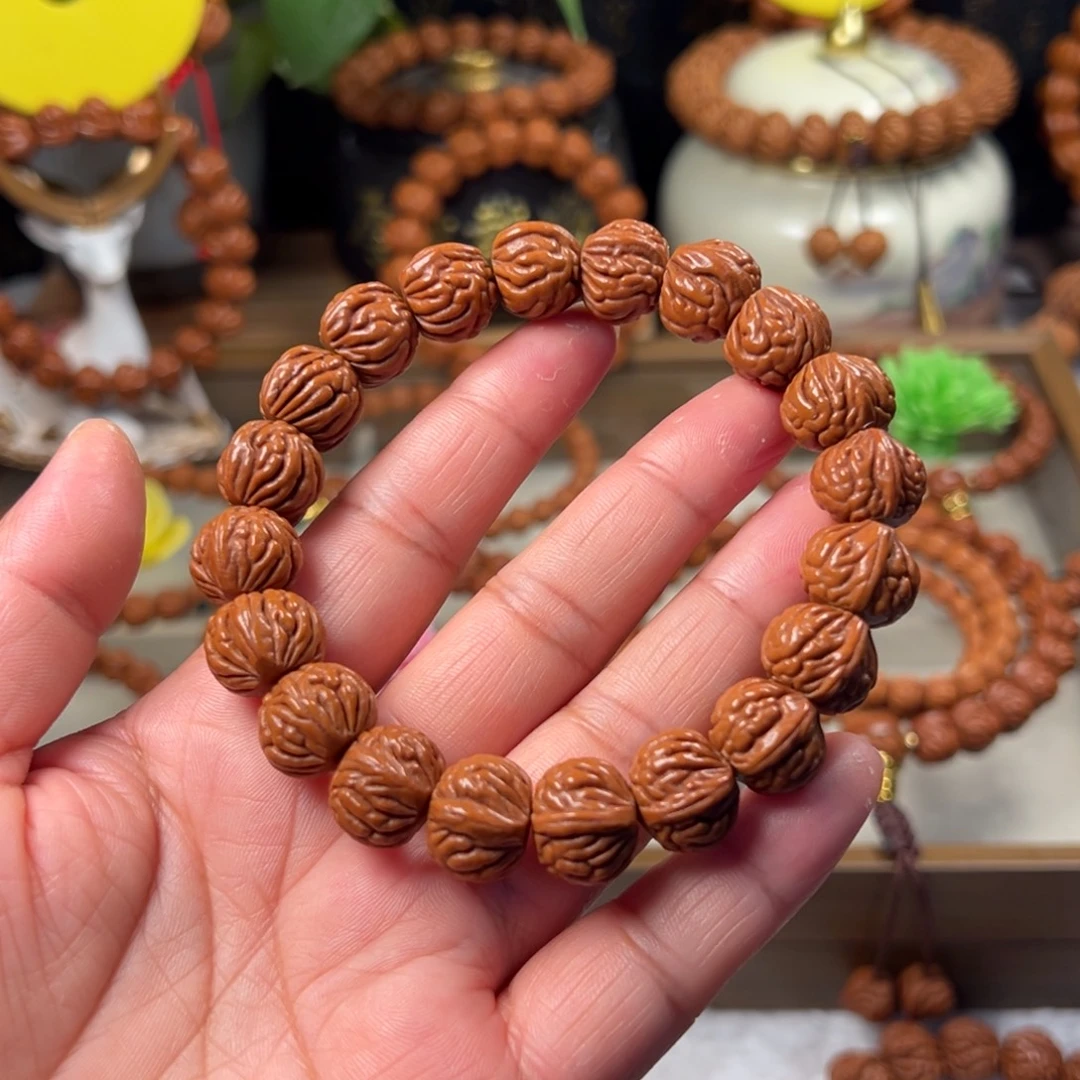 *****手串桃核双脊龙手串15