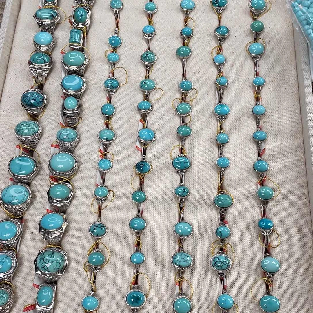 绿松石银S925镶嵌挂件