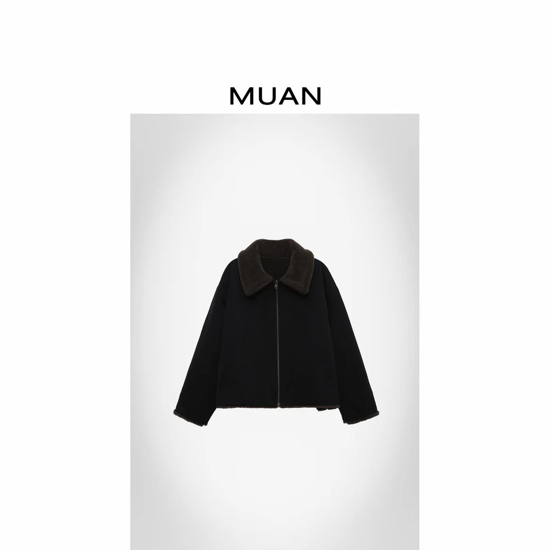 木岸MUAN：《帕丁顿外套》定制800克两面穿颗粒感外套女D-YJ-25019