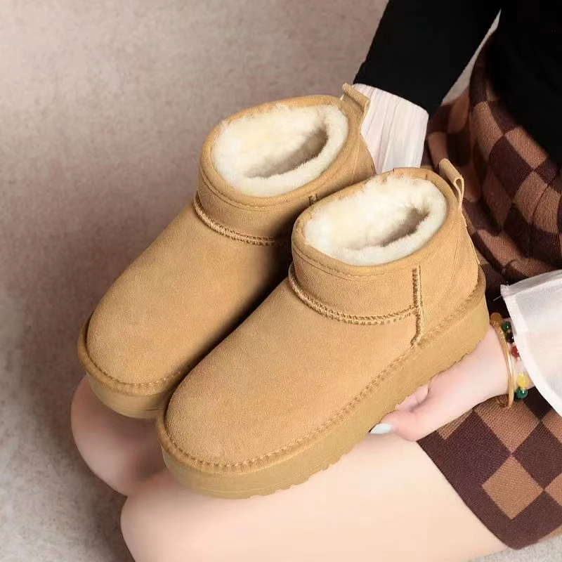 棉鞋女款女鞋保暖时尚雪地靴短靴短筒冬季靴子百搭