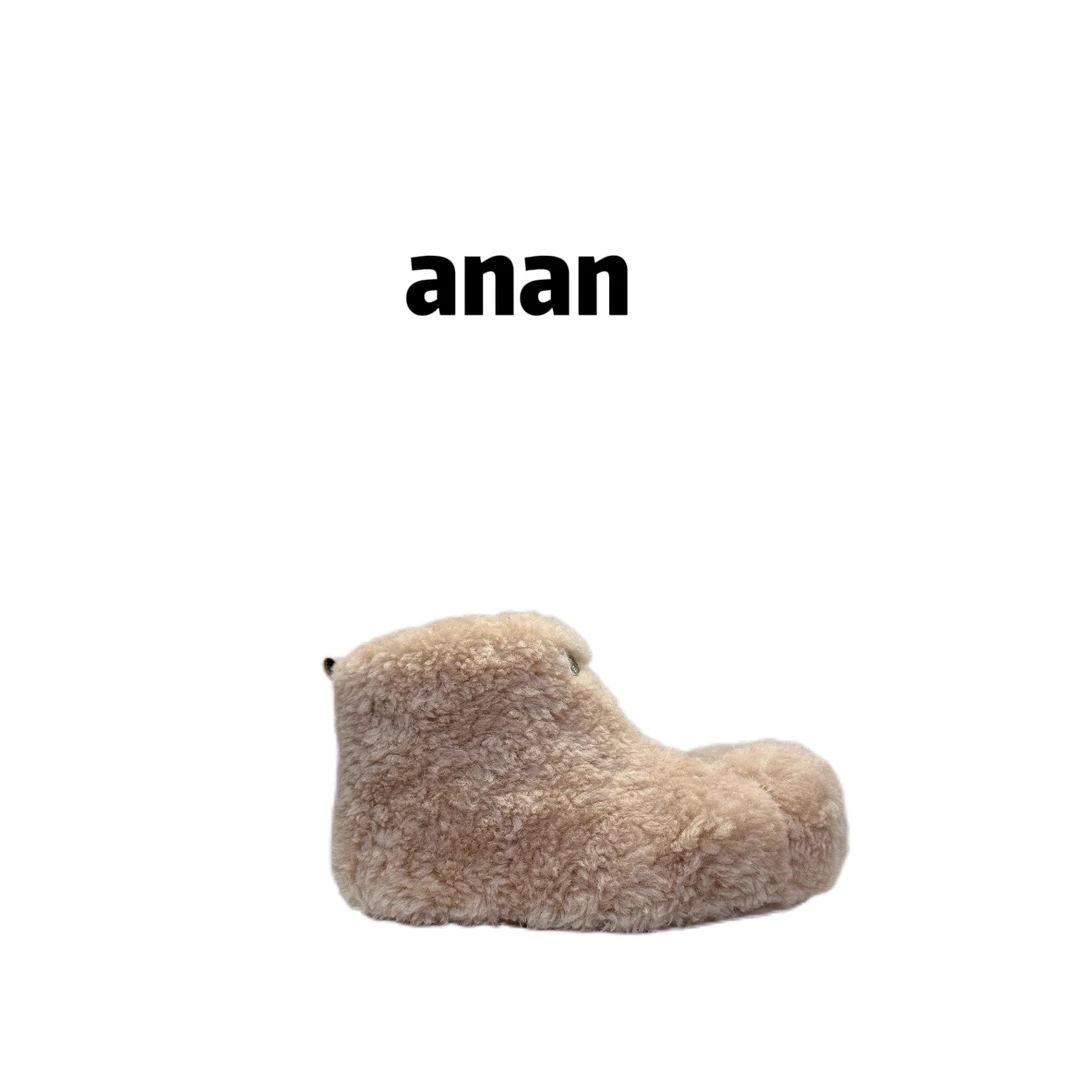 【ANAN】猫抓熊掌时尚保暖东北加厚雪地靴