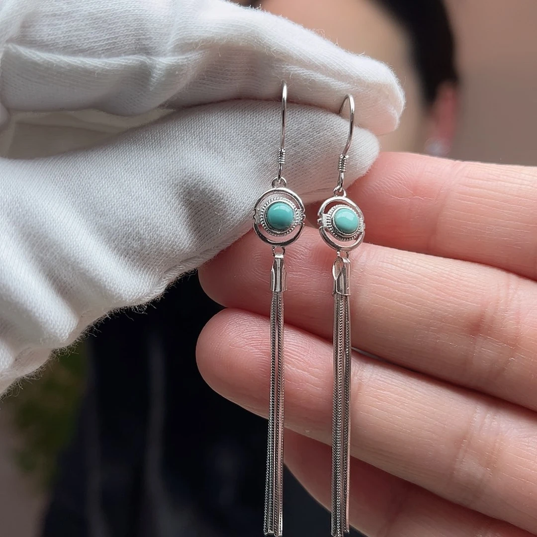 绿松石珠宝奇石银S925镶嵌