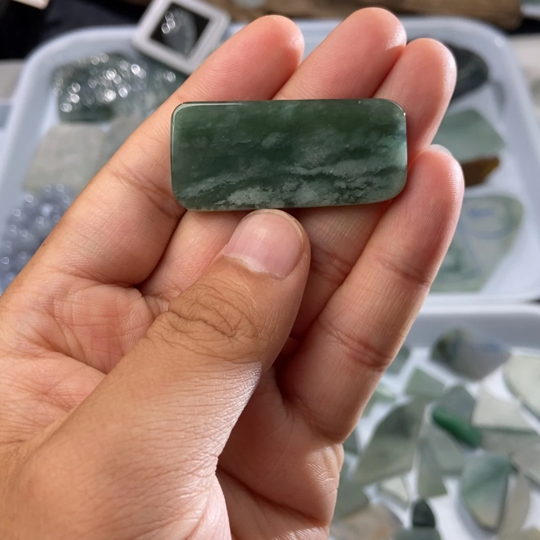 定制翡翠未镶嵌天然缅甸翡翠a货意境牌
