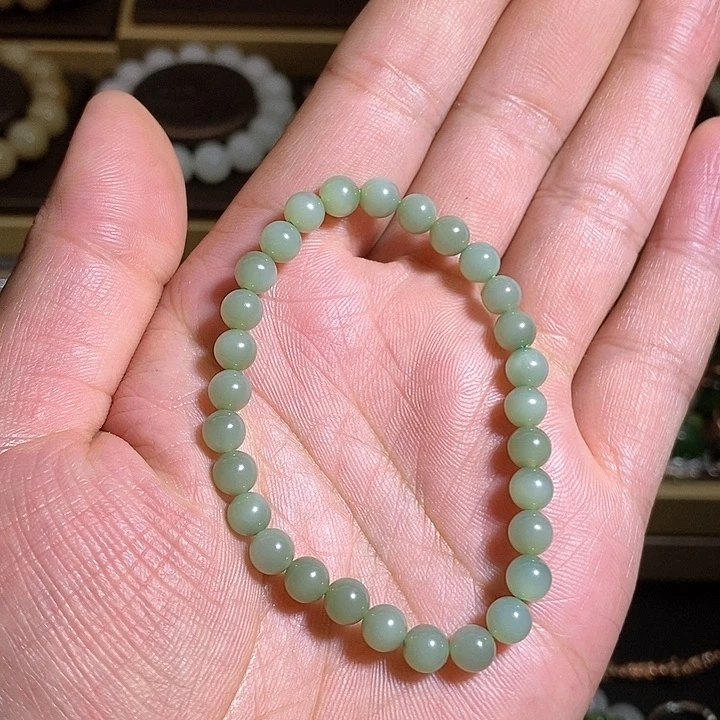 【闪购商品】未镶嵌手串和田玉（碧玉）