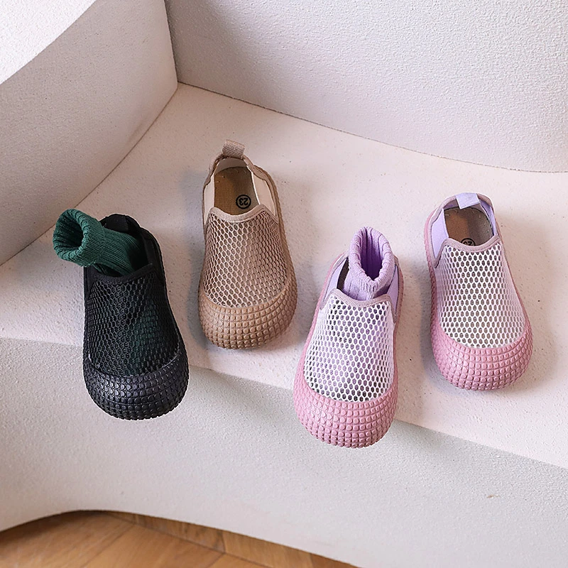 韩版儿童宝宝单鞋2025春夏季新款男女童镂空透气休闲一脚蹬凉鞋