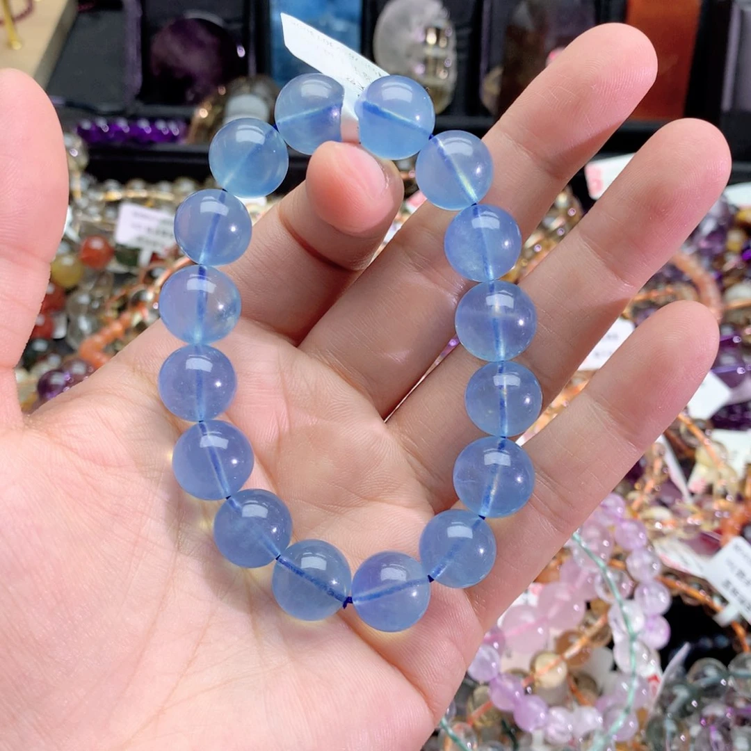 ****水晶手链未镶嵌海蓝宝手链13+