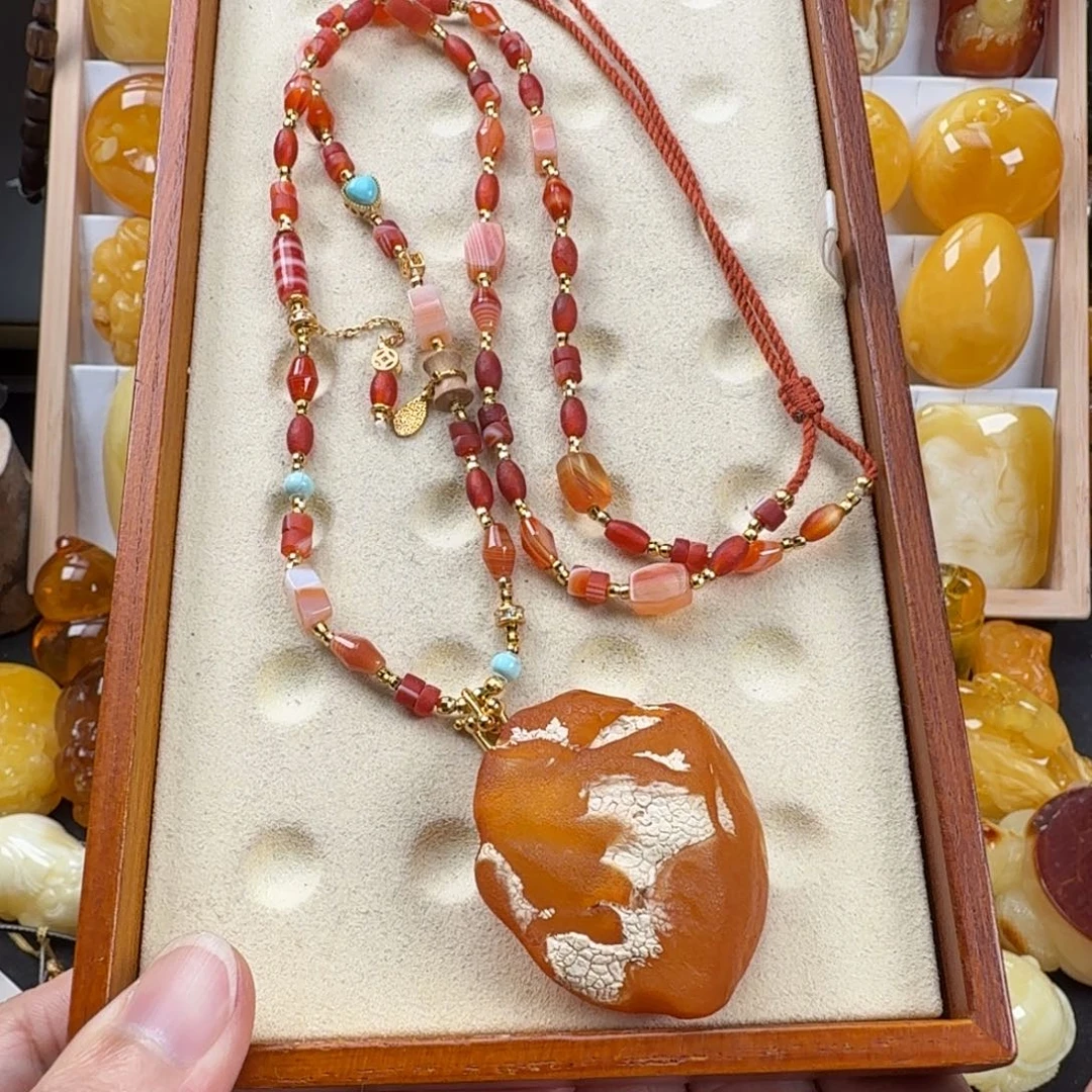 蜜蜡颈饰未镶嵌蜜蜡